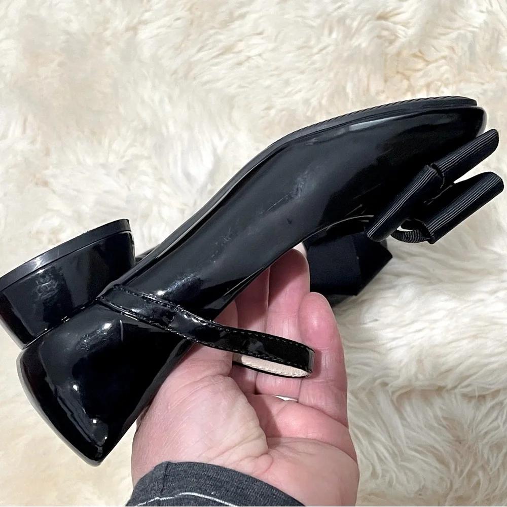 Dress Bow Black Girl’s Holiday Adorable Shoes Size 31
